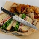 Kai 6" Utility Knife w/ Black POM Handle, Stainless Steel Blade (HT7084) thumbnail 6