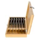 Shun 6 Piece Steak Knife Set w/ Black POM Handles, Carbon Steel (KAS0600) thumbnail 3