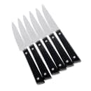 Shun 6 Piece Steak Knife Set w/ Black POM Handles, Carbon Steel (KAS0600) thumbnail 4