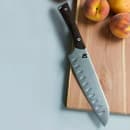 Shun 7" Hollow-Ground Santoku Knife w/ Tagayasan Wood Handle, Stainless Steel Blade (SWT0718) thumbnail 4