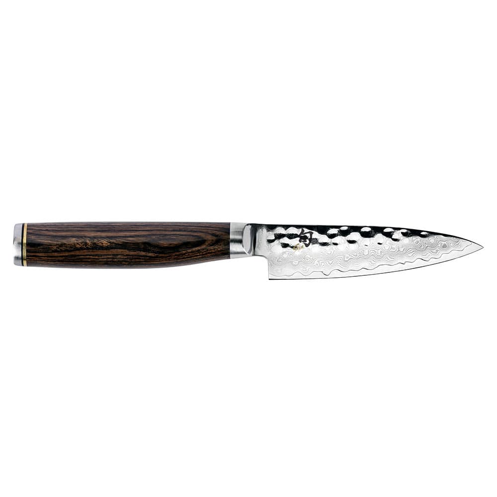 Shun Premier Paring Knife, 4" Blade w/ Walnut PakkaWood Handles (TDM0700)