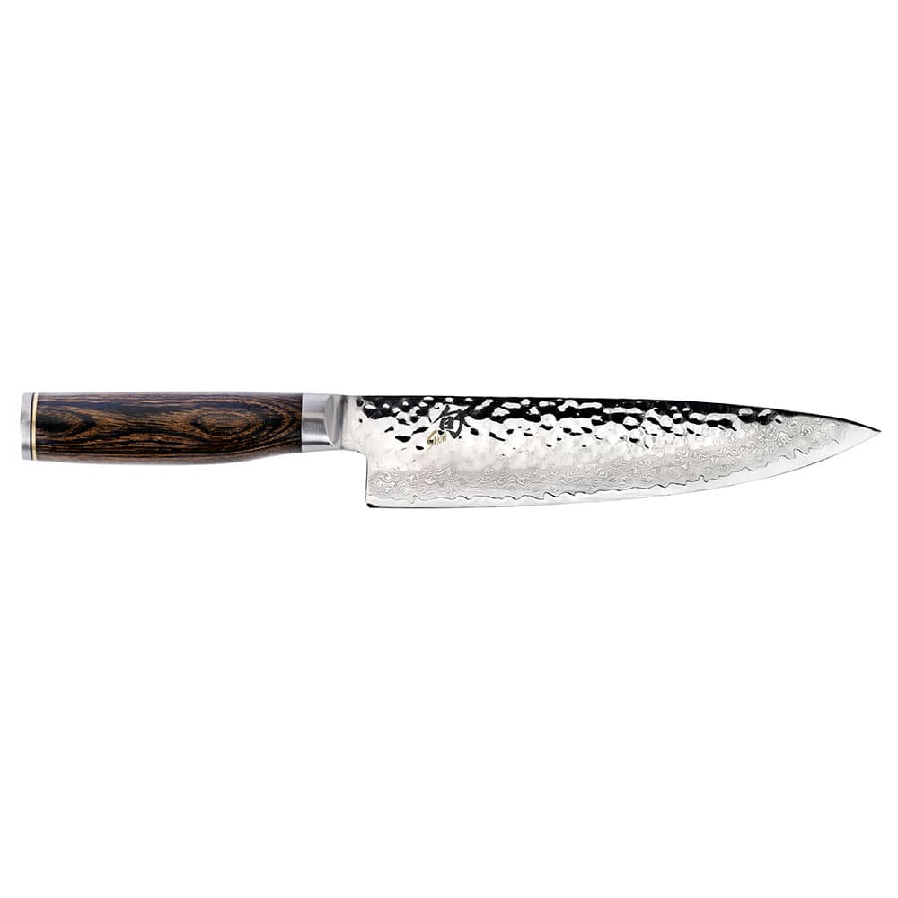 Shun Shun Premier Chef Knife, 8" Blade w/ Walnut PakkaWood Handle (TDM0706)