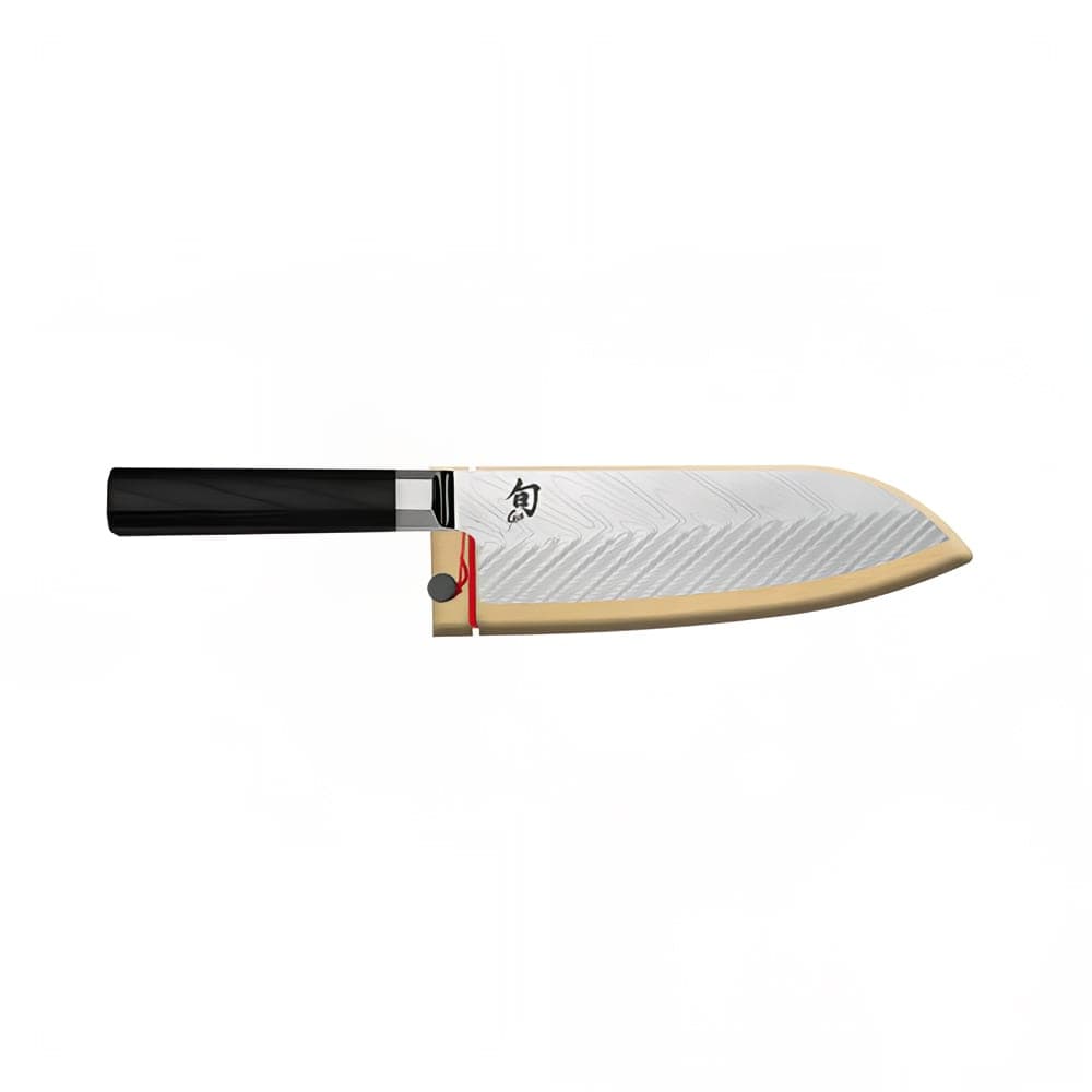 Shun 7" Dual Core Santoku Knife w/ Black Packwood Handle, Carbon Steel (VG0021)