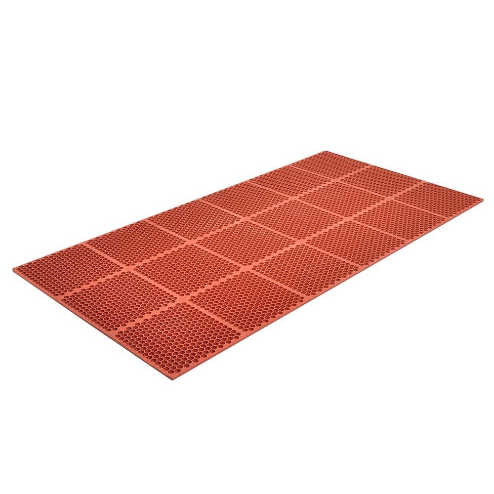 NoTrax T15S0032RD Optimat Grease-Proof Floor Mat, 2' x 3', 1/2" Thick, Red