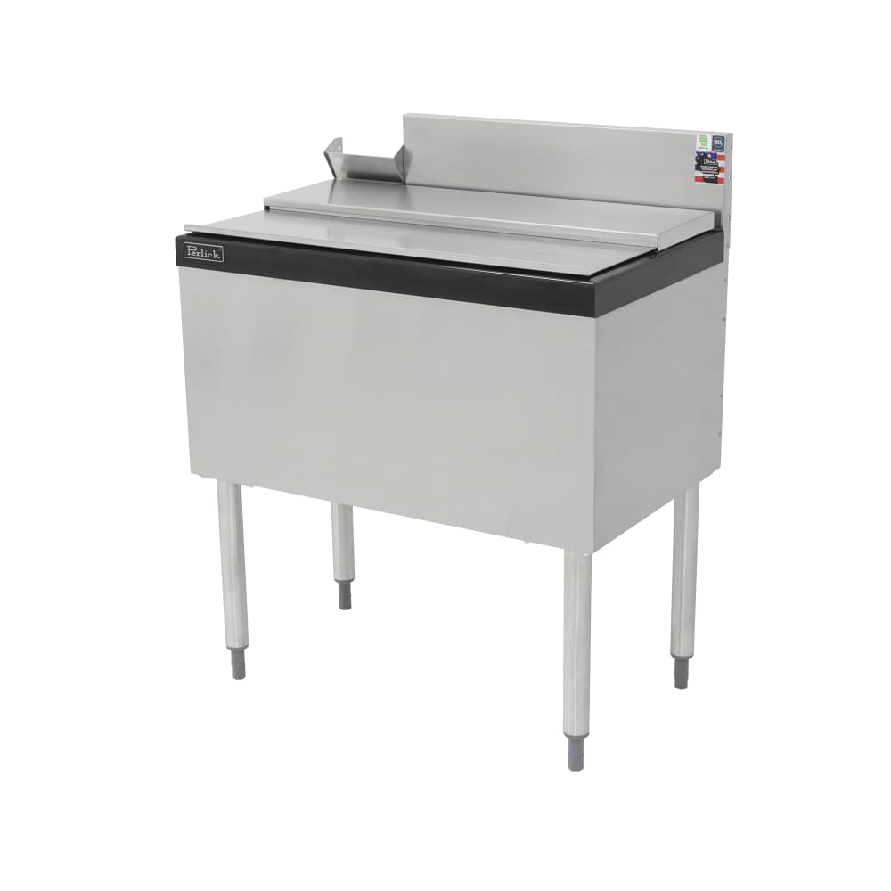 Perlick TS30IC10-STK 30" x 18 1/2" TS Series Drop In Ice Bin w/ 70 lb Ice Capacity - Stainless