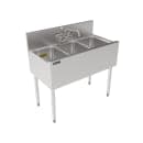 Perlick TS36M3 36" 3 Compartment Sink w/ 14"L x 10"W Bowl, 9 1/4" Deep thumbnail 2