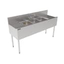 Perlick TS60M3-DB-STK 60" 3 Compartment Sink w/ 10"L x 14"W Bowl, 9 1/4" Deep thumbnail 2