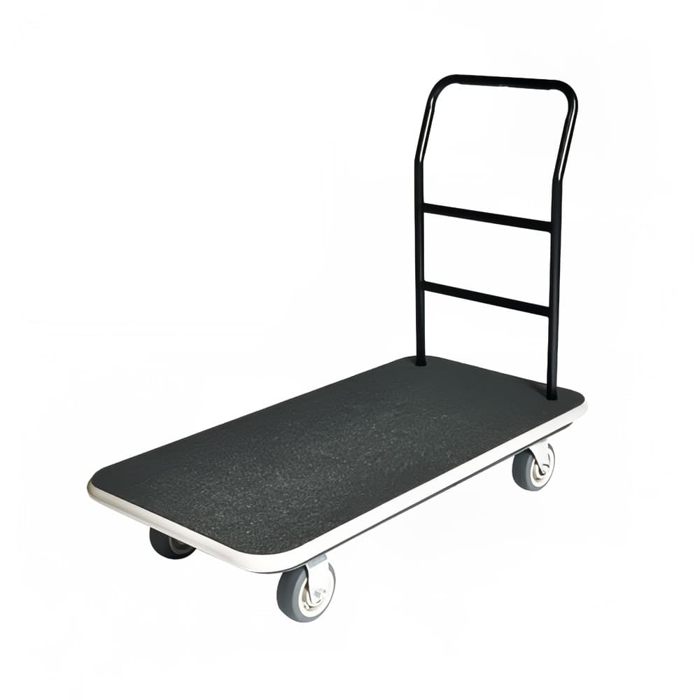 CSL Hotel Luggage Cart Truck w/ Gray Carpet, Black (2100GY-090-GRY)