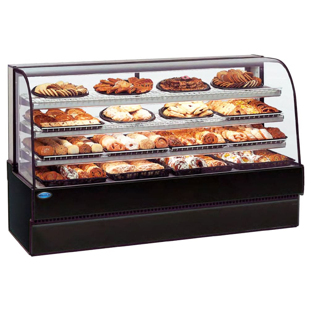 Federal CGD5948 59" Full Service Bakery Case w/ Curved Glass - (4) Levels, 120v