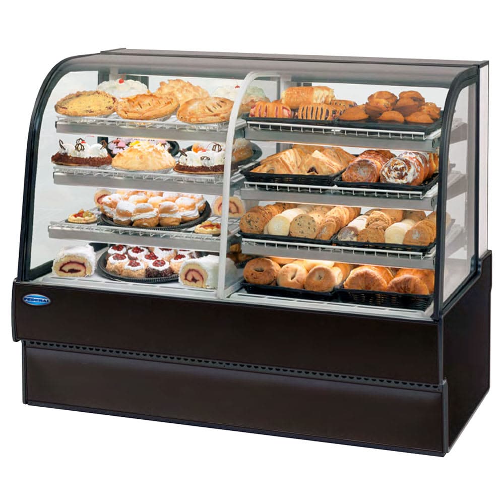 Federal CGR5042DZ 50" Full Service Bakery Case w/ Curved Glass - (3) Levels, 120v