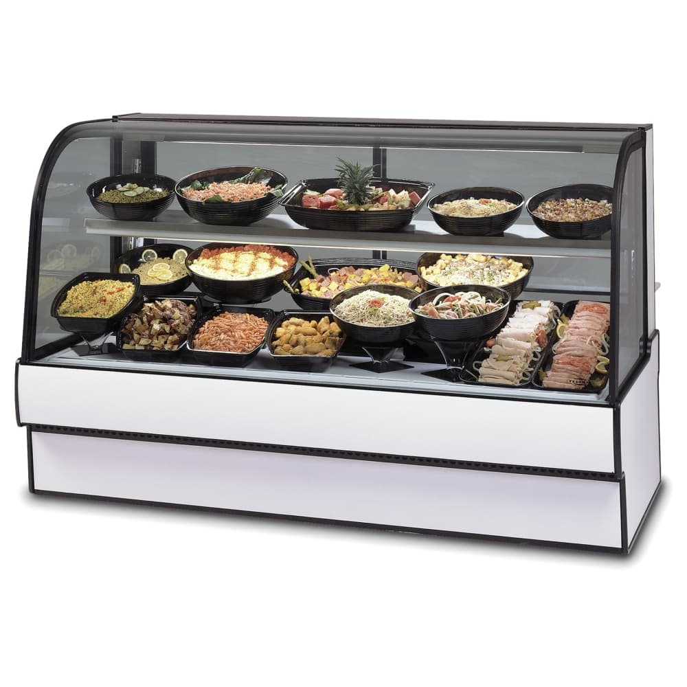 Federal CGR5948CD 59" Full Service Deli Case w/ Curved Glass - (2) Levels, 120v