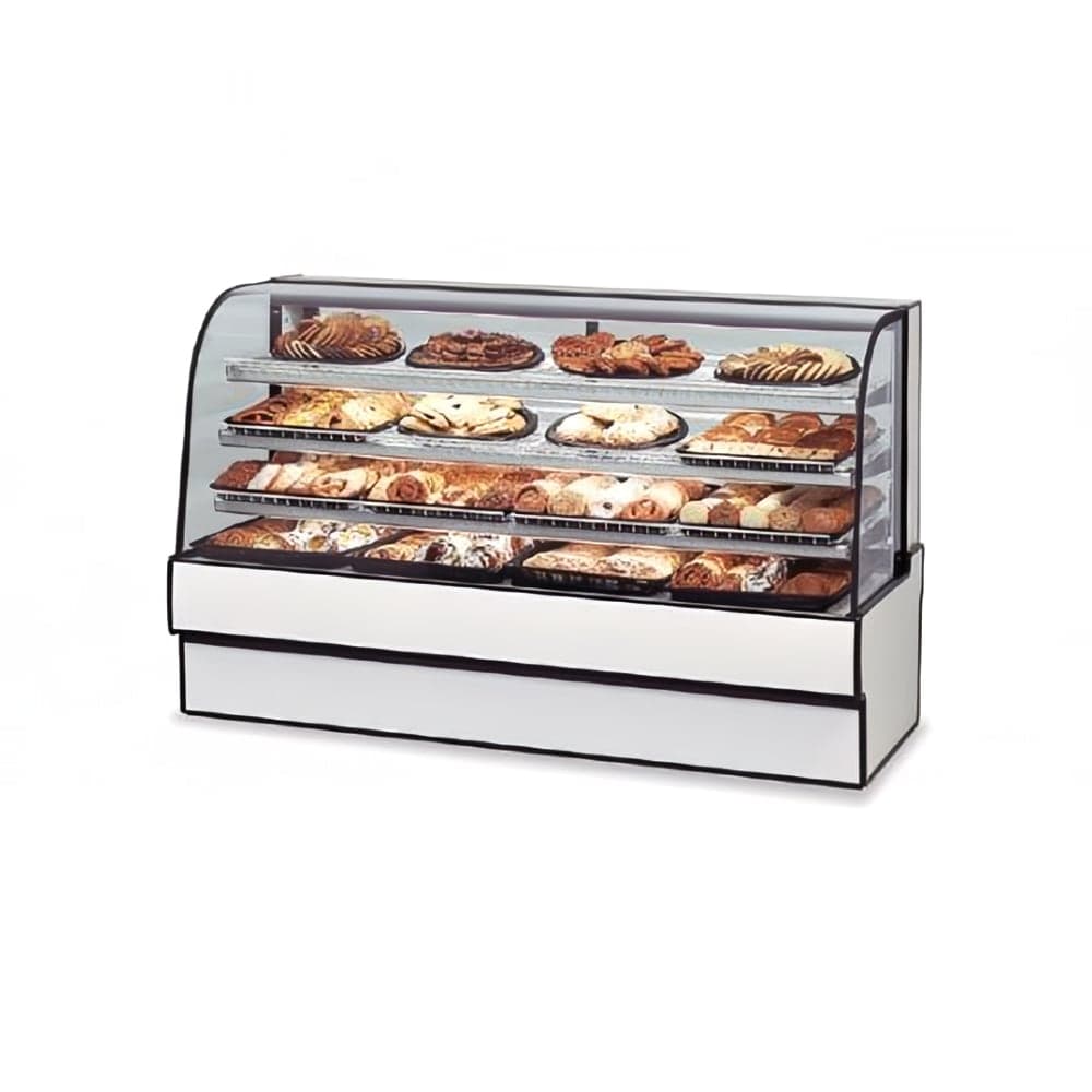 Federal CGR7742 77" Full Service Bakery Case w/ Curved Glass - (3) Levels, 120v