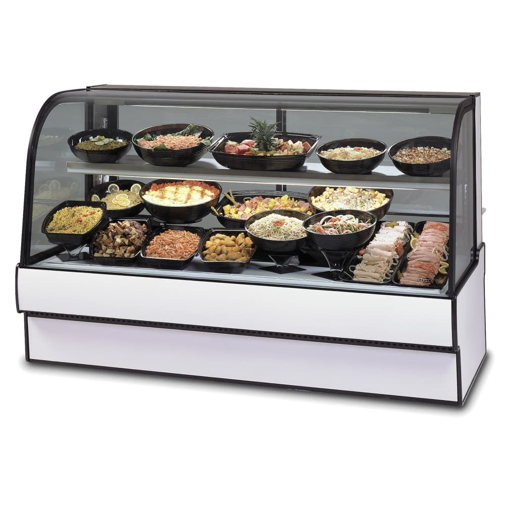 Federal CGR7748CD 77" Full Service Deli Case w/ Curved Glass - (2) Levels, 120v