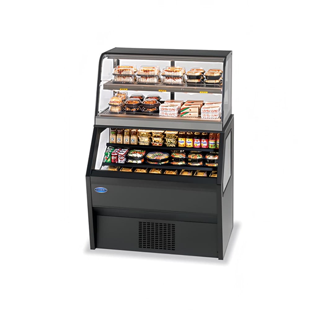Federal CH4828/RSS4SC 48" Refrigerated Merchandiser w/ Hot Service Top, Black