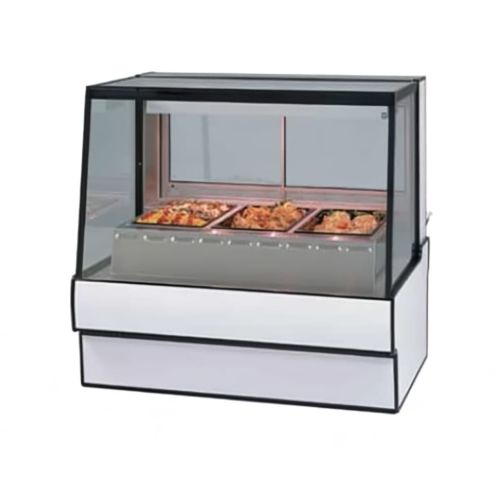 Federal SG5048HD 50.12" Full Service Hot Food Display - Straight Glass, 120v, Black