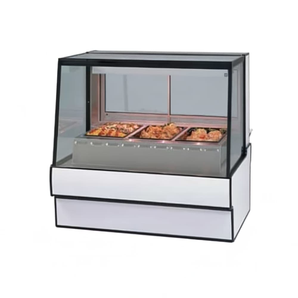 Federal SG5948HD 59.13" Full Service Hot Food Display - Straight Glass, 120v, Black