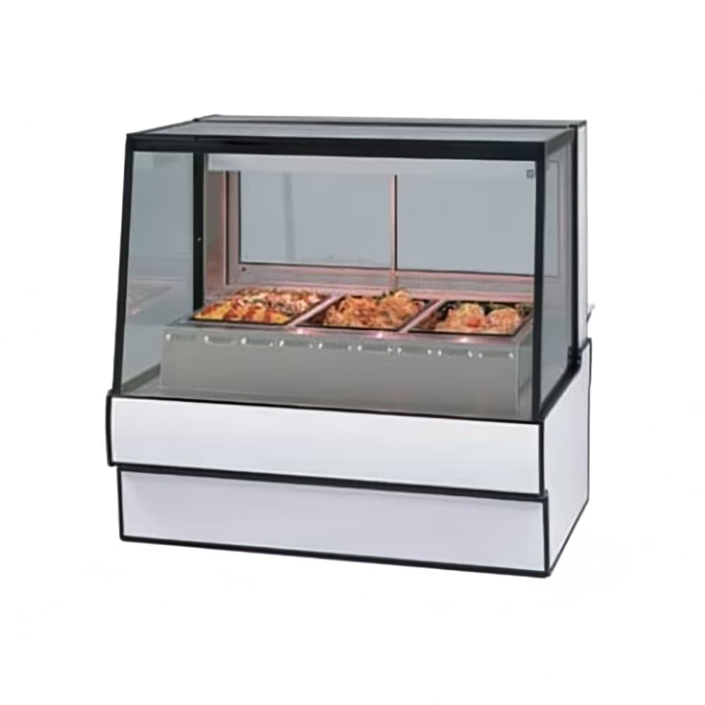 Federal SG7748HD 77.13" Full Service Hot Food Display - Straight Glass, 120v, Black