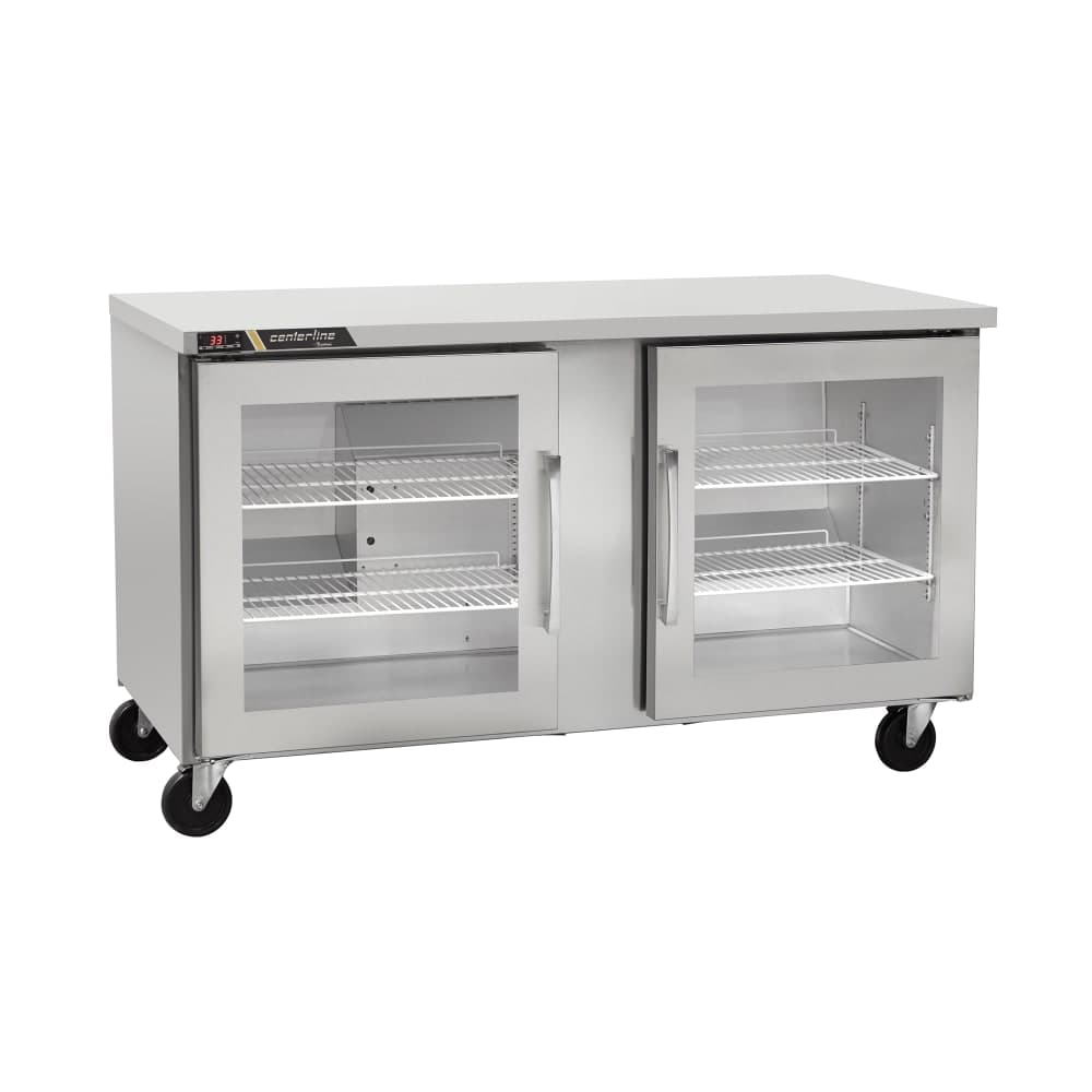 Centerline by Traulsen CLUC-48R-GD-LR 48" W Undercounter Refrigerator w/ (2) Sections & (2) Doors, 115v