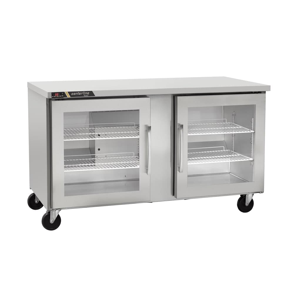 Centerline by Traulsen CLUC-48R-GD-RR 48" W Undercounter Refrigerator w/ (2) Sections & (2) Doors, 115v