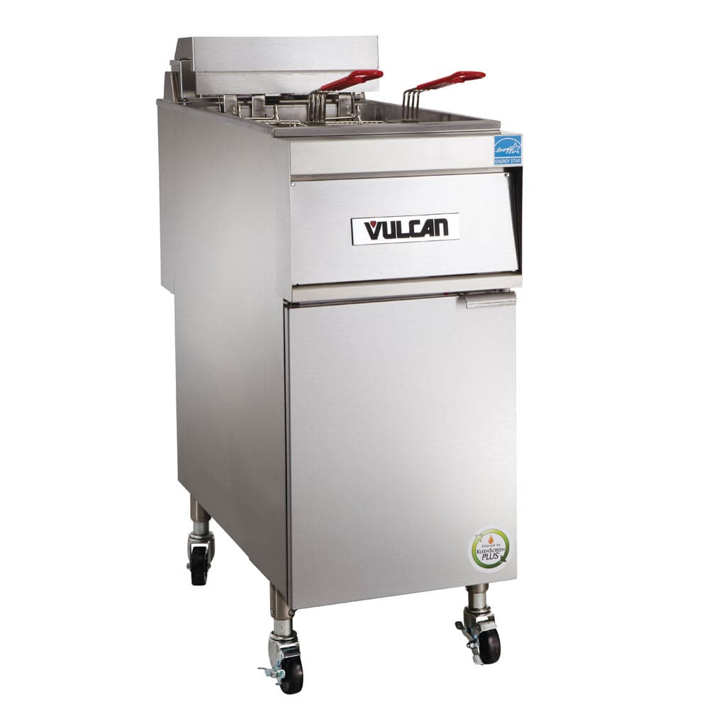 Vulcan 1ER50A Electric Fryer - (1) 50 lb Vat, Floor Model, 208v/3ph