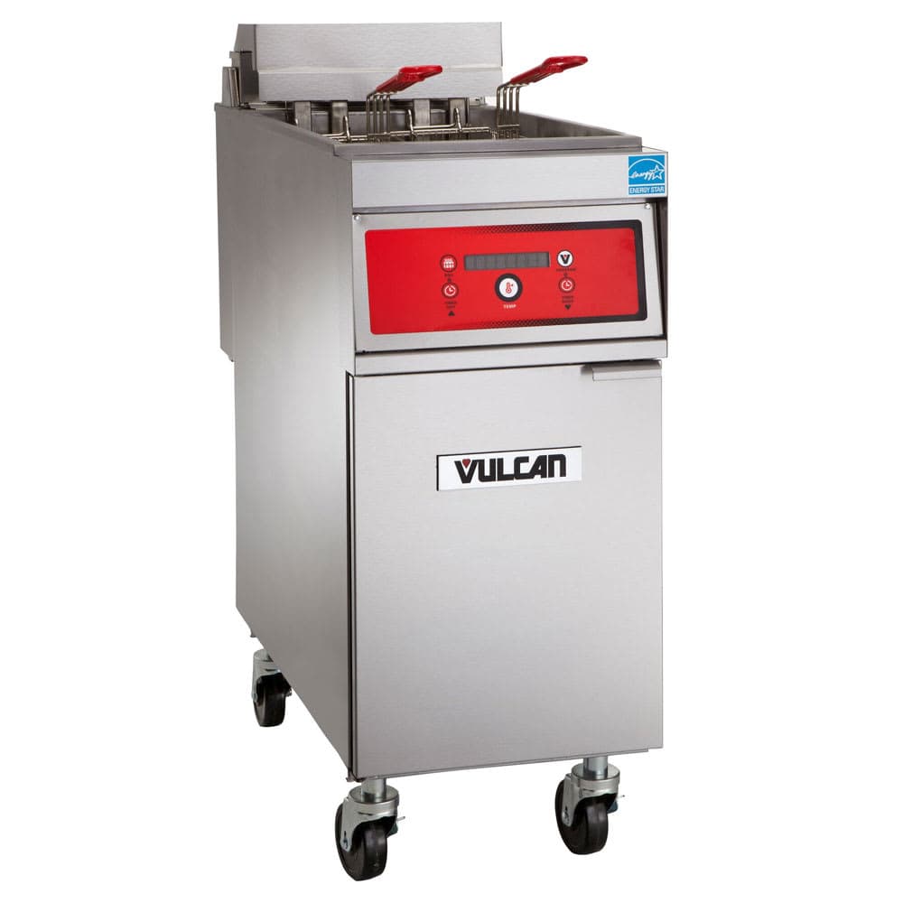 Vulcan 1ER50D Electric Fryer - (1) 50 lb Vat, Floor Model, 208v/50 60/3ph