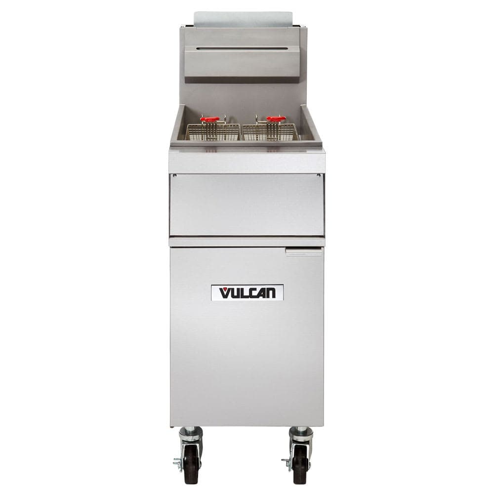 Vulcan 1GR45M Gas Fryer - (1) 50 lb Vat, Floor Model, Natural Gas
