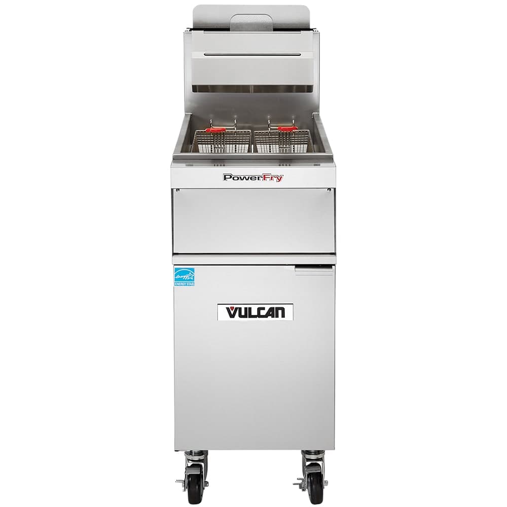 Vulcan 1TR45A Gas Fryer - (1) 50 lb Vat, Floor Model, Natural Gas