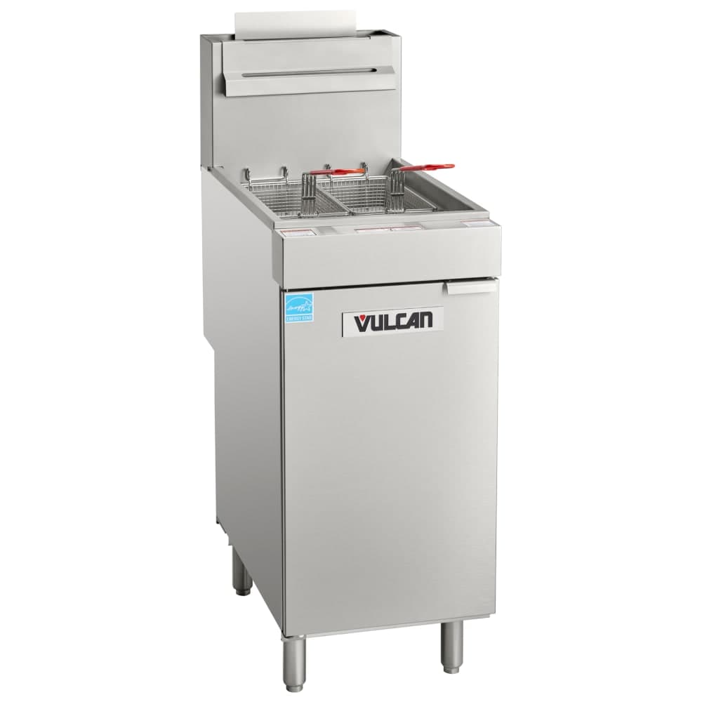 Vulcan 1VEG50M Gas Fryer - (1) 50 lb Vat, Floor Model, Natural Gas