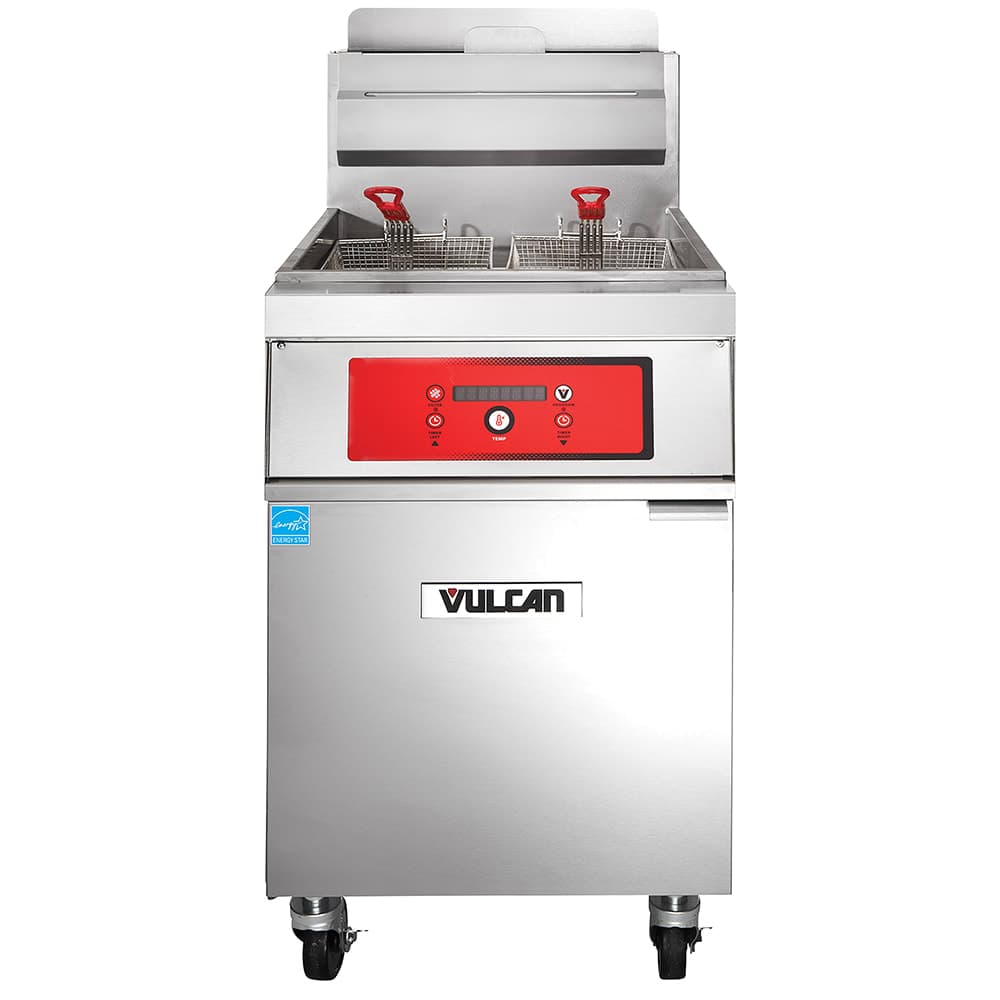 Vulcan 1VK65D Gas Fryer - (1) 70 lb Vat, Floor Model, Natural Gas