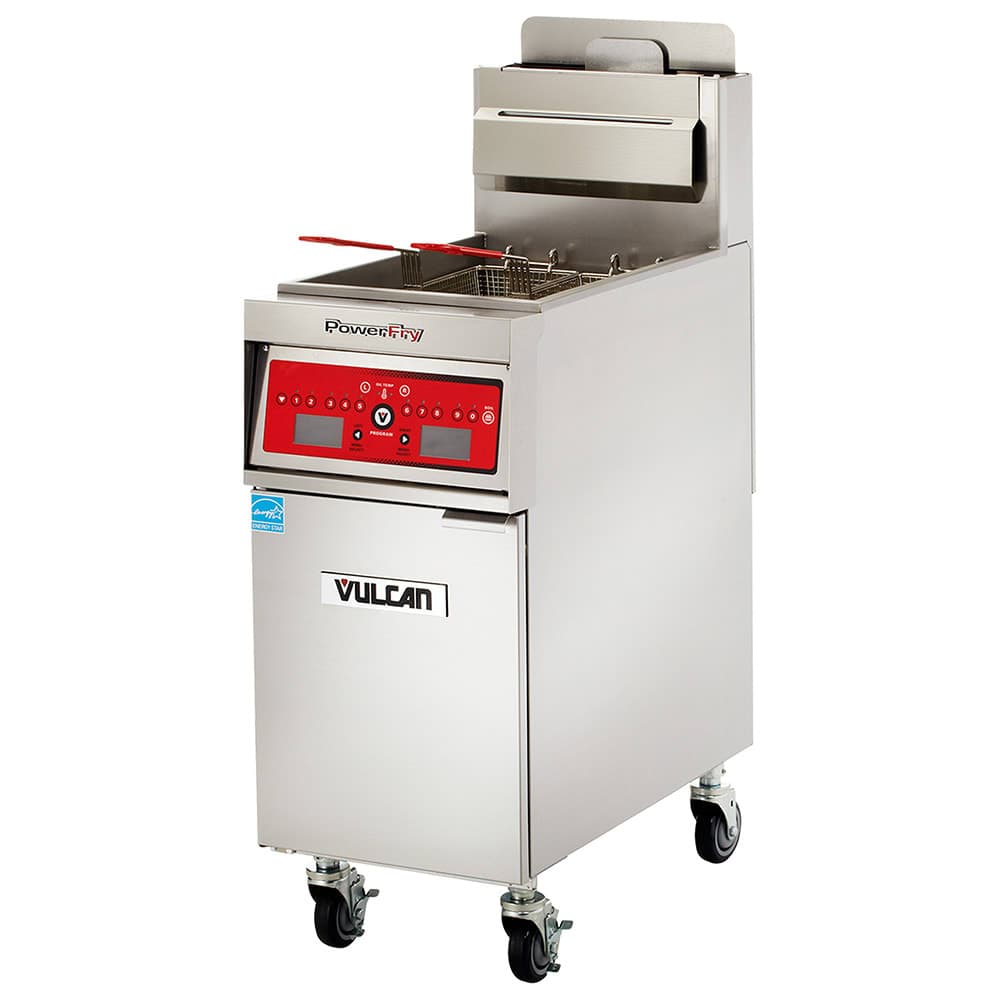 Vulcan 1VK85CF Gas Fryer - (1) 90 lb Vat, Floor Model, Natural Gas