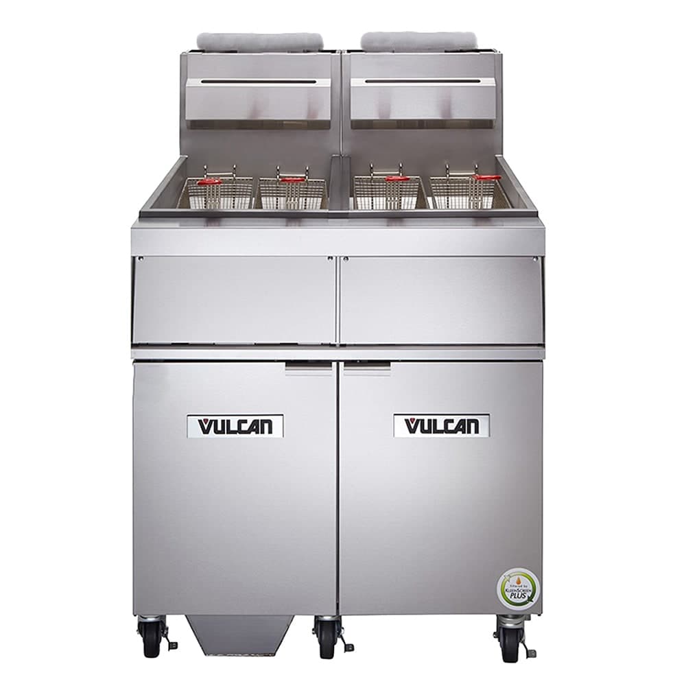 Vulcan 3GR45MF Gas Fryer - (3) 50 lb Vats, Floor Model, Natural Gas