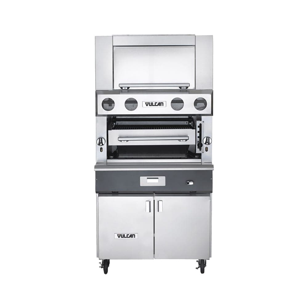 Vulcan VBB1CF 36" Upright Broiler w/ (3) Burners - Convection Oven Base, Liquid Propane