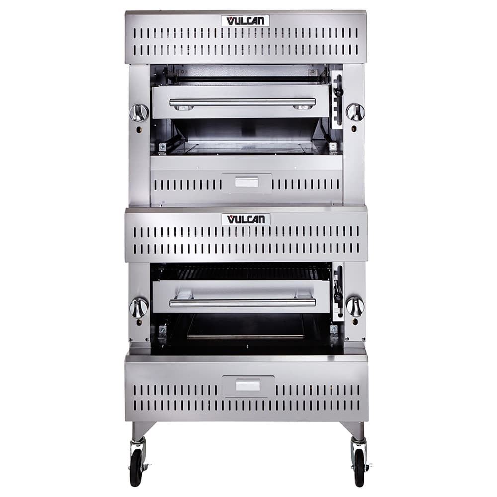 Vulcan VIB2 Double Deck Liquid Propane Broiler - Infrared Over Ceramic, 200,000 BTU