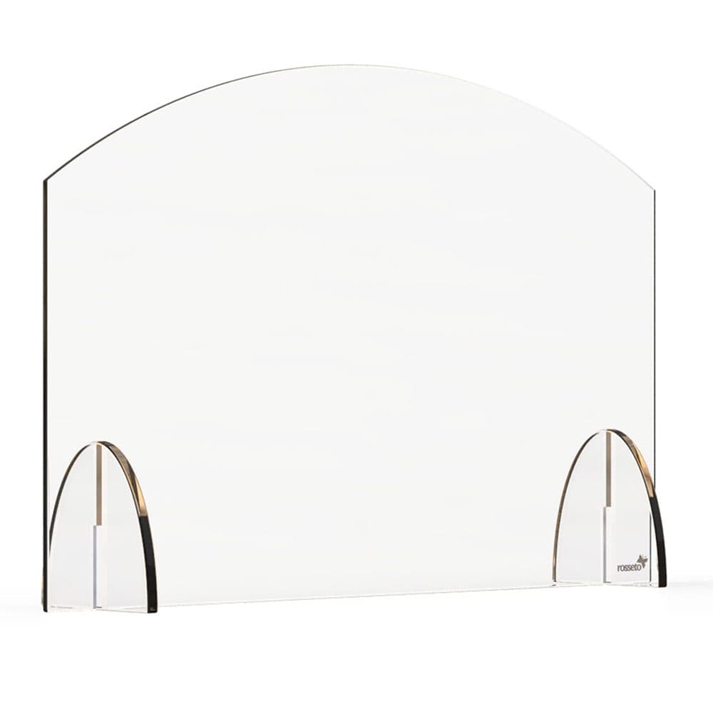 Rosseto Freestanding Safety Shield - 24"L x 15 1/2"H, Acrylic, Clear (AG001)
