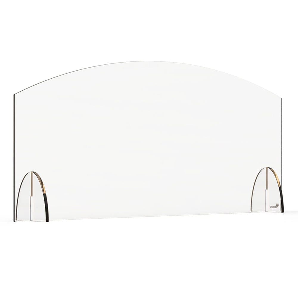 Rosseto Freestanding Safety Shield - 36"L x 15 1/2"H, Acrylic, Clear (AG003)