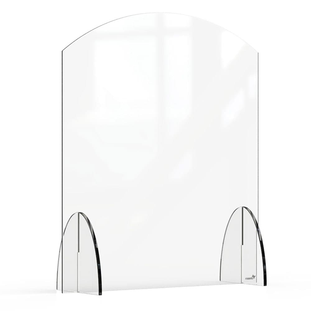 Rosseto Freestanding Safety Shield - 24"L x 28"H, Acrylic, Clear (AG007)