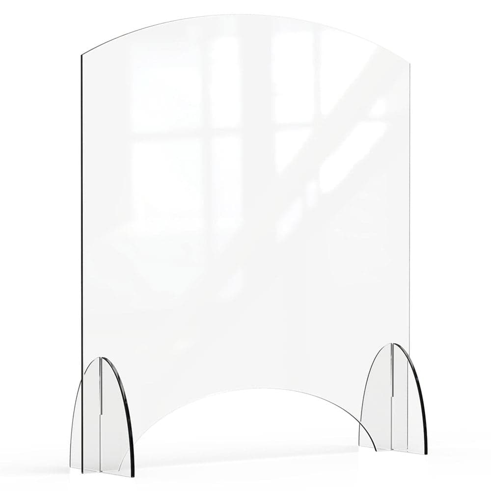 Rosseto Freestanding Safety Shield w/ Pass Thru Window - 36"L x 40"H, Acrylic, Clear (AG017)