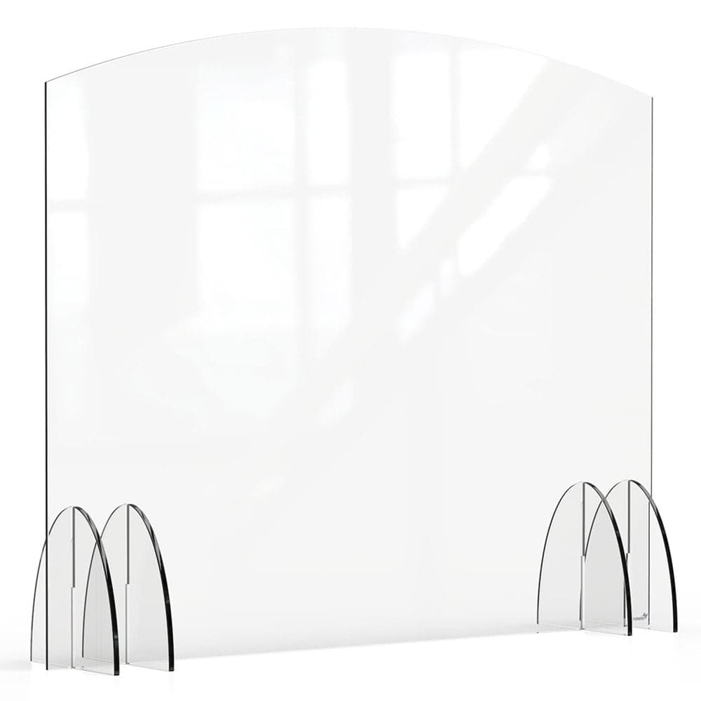 Rosseto Freestanding Safety Shield - 48"L x 40"H, Acrylic, Clear (AG018)