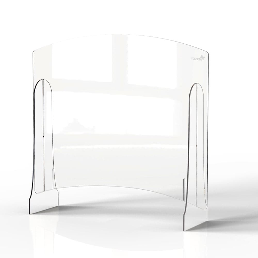 Rosseto Freestanding Sneeze Guard w/ Adjustable Pass Thru - 36"L x 10"W x 33 1/2"H, Acrylic, Clear (AG022)