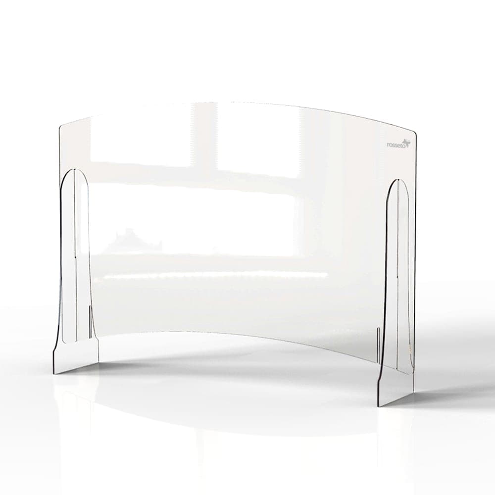 Rosseto Freestanding Sneeze Guard w/ Adjustable Pass Thru - 36"L x 10"W x 33 1/2"H, Acrylic, Clear (AG023)