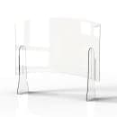 Rosseto Freestanding Sneeze Guard w/ Adjustable Pass Thru - 36"L x 10"W x 33 1/2"H, Acrylic, Clear (AG023) thumbnail 2