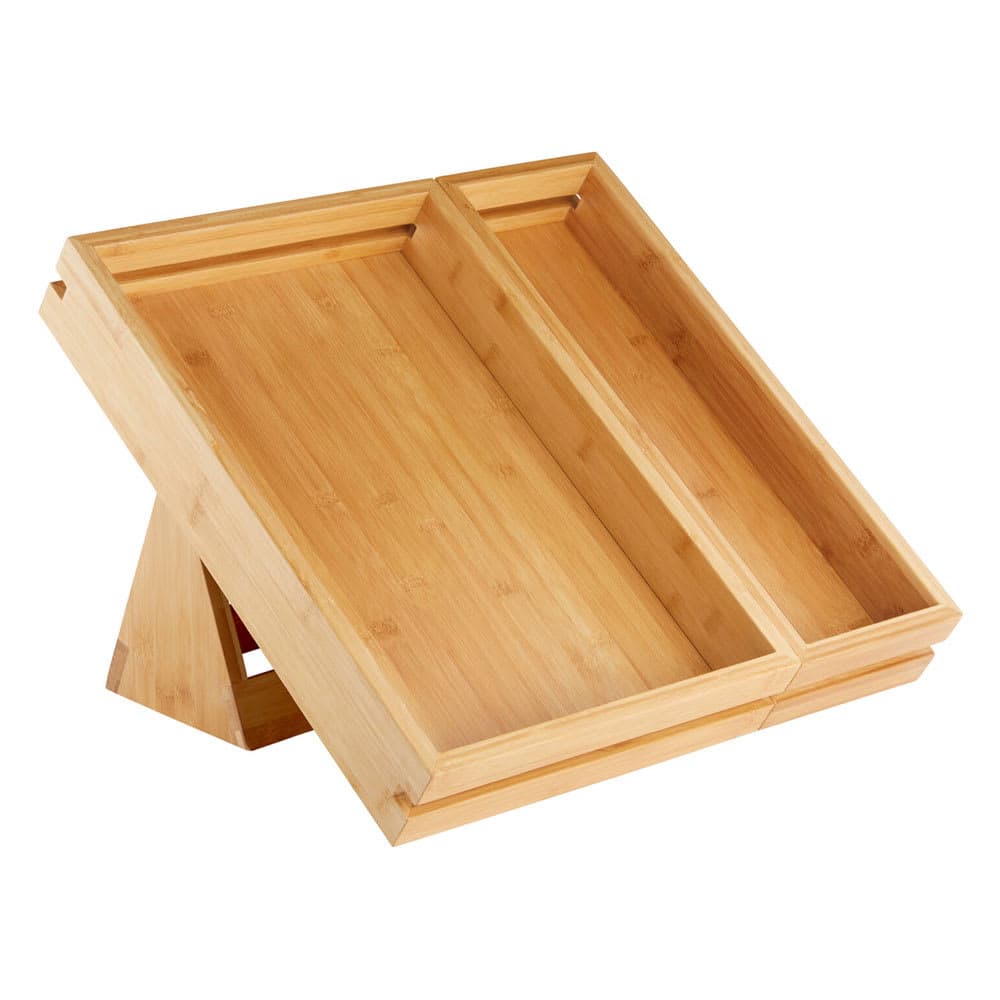 Rosseto Natura™ 3 Piece Tray & Stand Set, Bamboo (SB111)