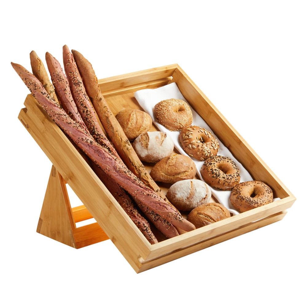 Rosseto Natura™ 2 Piece Tray & Stand Set, Bamboo (SB112)