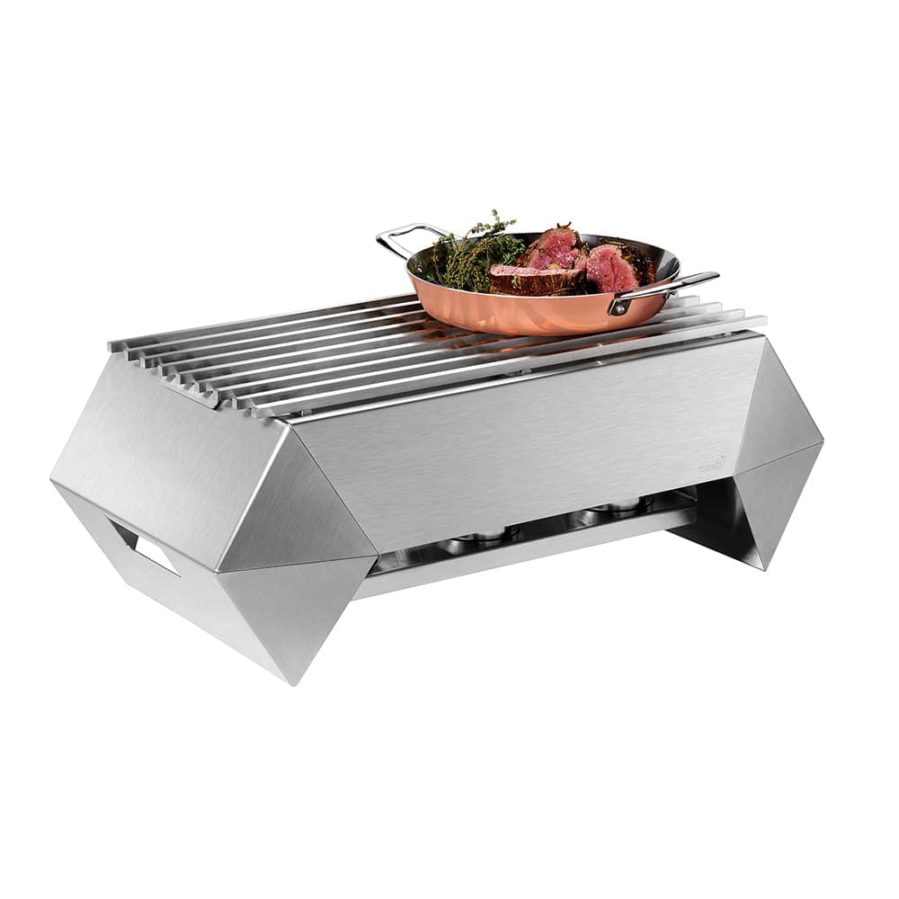 Rosseto Rectangular Warmer w/ (1) Burner - 28" x 16 5/8", Brushed Stainless (SK044)
