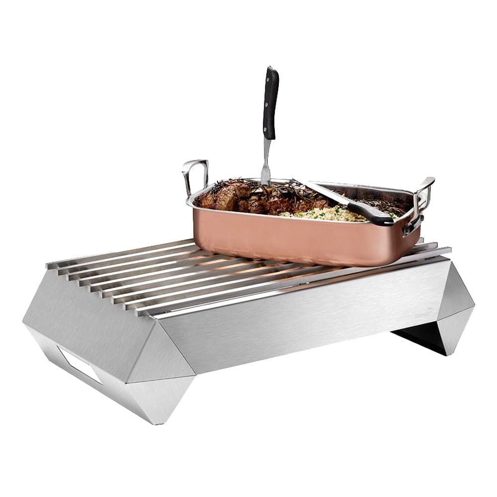 Rosseto Rectangular Warmer w/ (1) Burner - 26" x 15 3/4", Brushed Stainless (SK045)