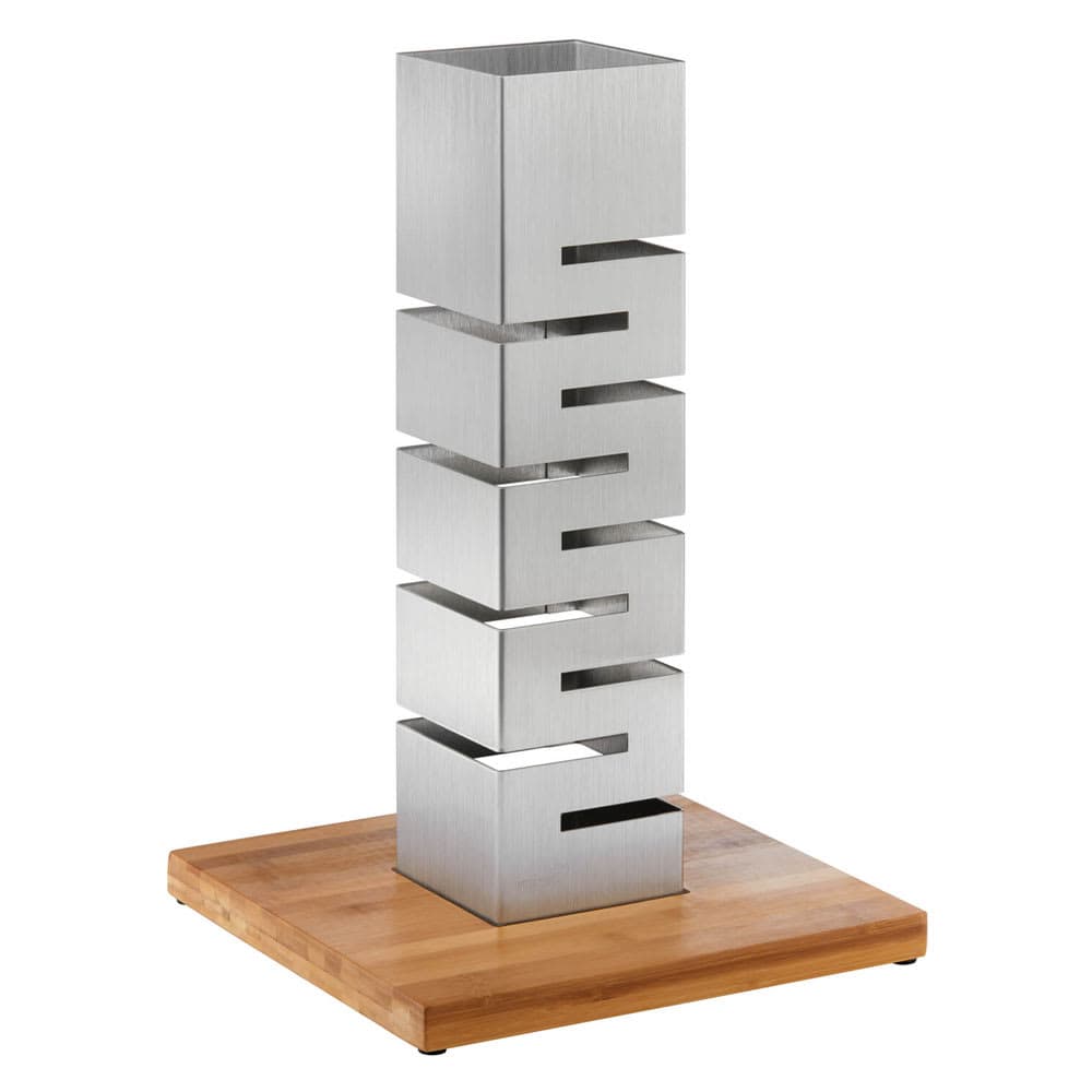 Rosseto 22 1/2" Display Riser w/ Wood Base, Stainless (SM162)
