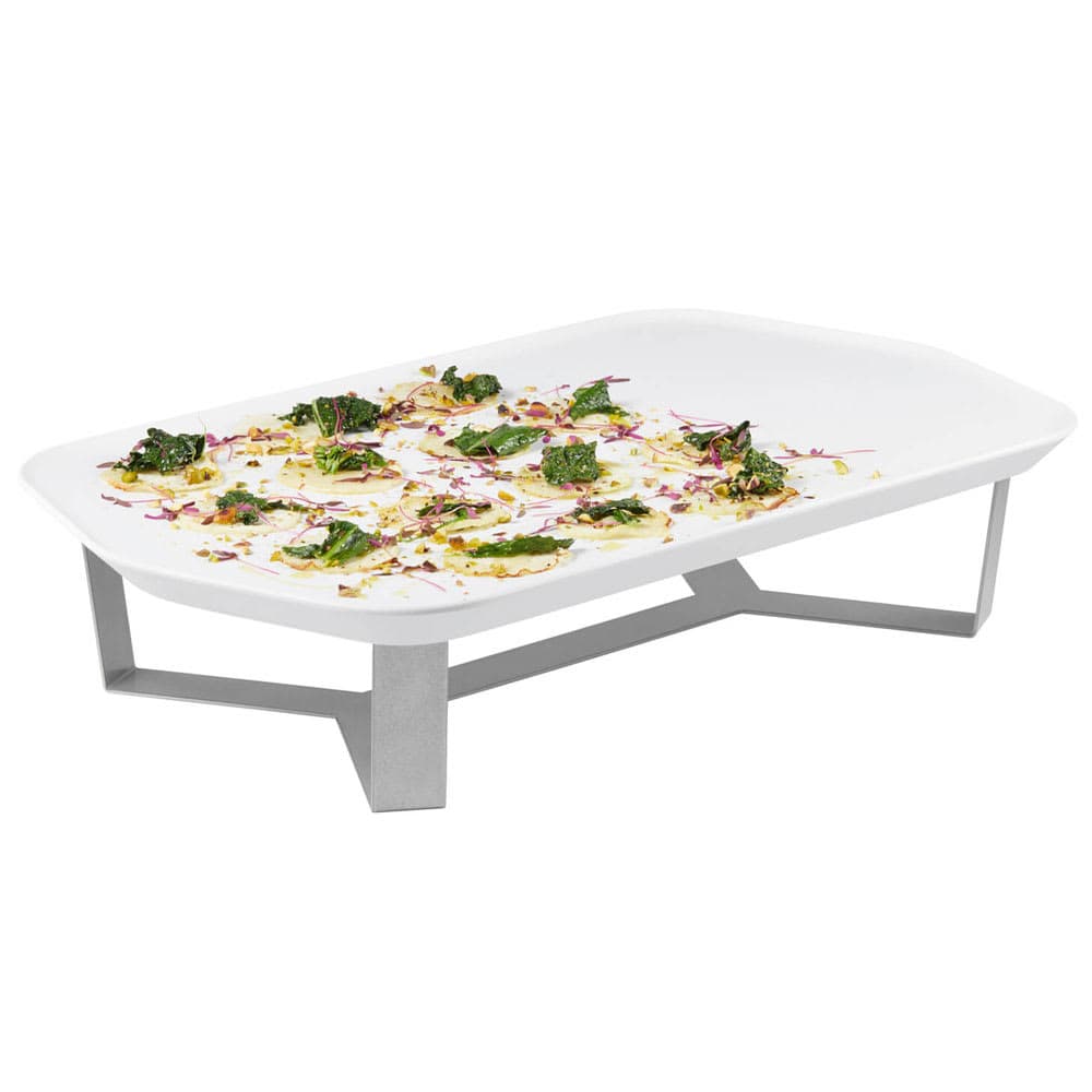 Rosseto 4" Display Riser w/ 20 5/16" x 12 7/16" Melamine Tray, Stainless (SM271)