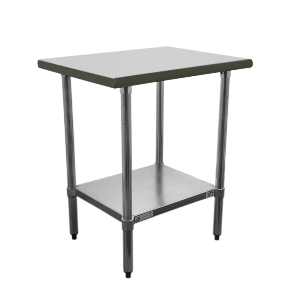 Duke 314S-2430 30" 14 ga Work Table w/ Undershelf & 300 Series Stainless Flat Top