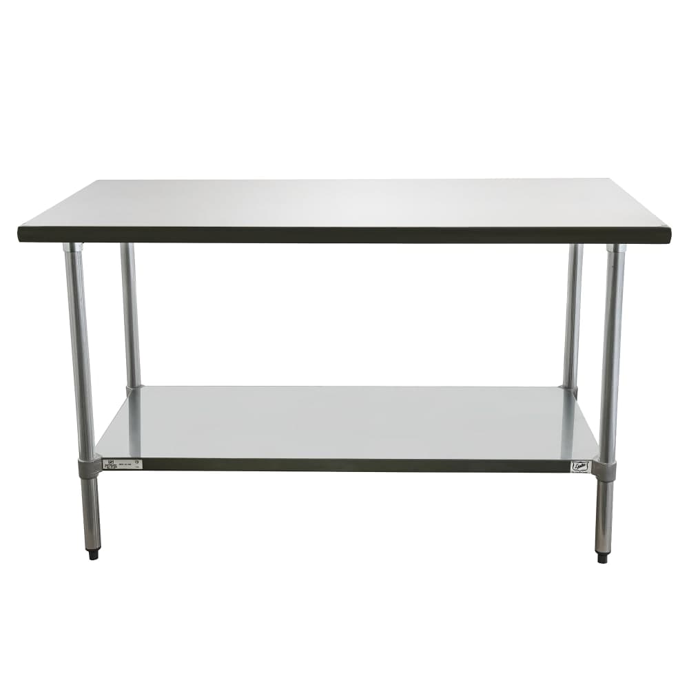 Duke 314S-2460 60" 14 ga Work Table w/ Undershelf & 300 Series Stainless Flat Top