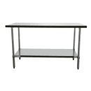 Duke 314S-2460-2R 60" 14 ga Work Table w/ Undershelf & 300 Series Stainless Top, 1 1/8" Backsplash thumbnail 3